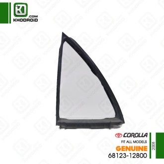 شیشه لچکی درب عقب تویوتا کرولا 2008 سمت شاگرد جنیون 6812312800