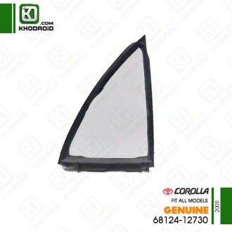 شیشه لچکی درب عقب تویوتا کرولا 2005 سمت راننده جنیون 6812412730