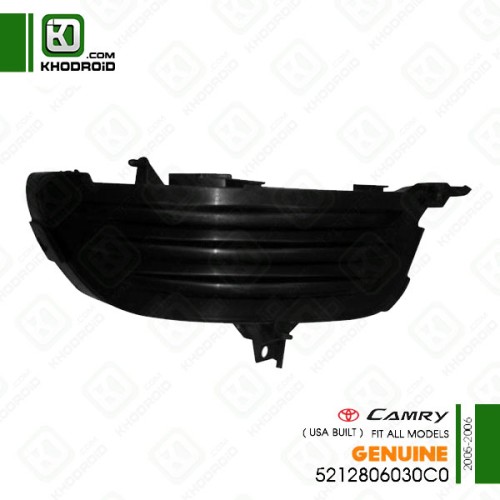 ​درپوش پروژکتور سپر جلو سمت راننده تویوتا کمری 2005 تا 2006 جنیون 5212806030c0 