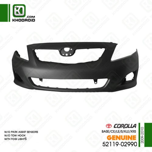 ​سپر جلو تویوتا کرولا  BASE/CE/LE/S/XLE/XRS و 2009 تا 2010 جنیون 5211902990