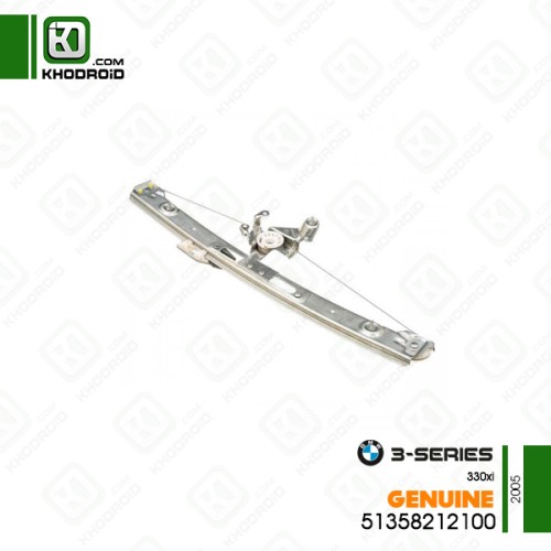 شیشه بالابر برقی عقب سمت شاگرد بی ام دبلیو 330XIو 2005 جنیون 51358212100