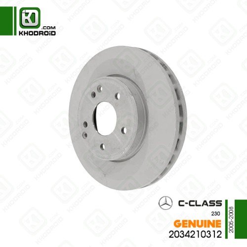 دیسک چرخ جلو مرسدس بنز C230 و 2005 تا 2007 جنیون 2034210312