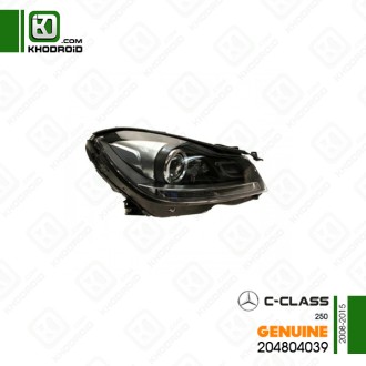 چراغ جلو LED تو مشکی سمت شاگرد بنز C250و 2008 تا 2015 جنیون 204804039