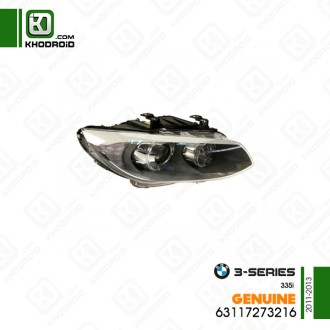 چراغ جلو فابریکی تو مشکی سمت شاگرد بی ام و 335i و 2011 تا 2013 جنیون 63117273216