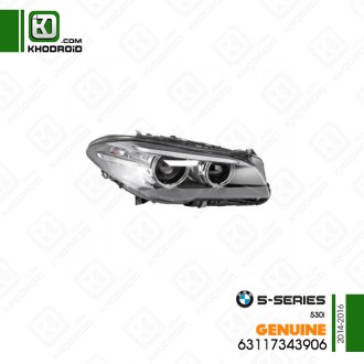 چراغ جلو هالوژن تو مشکی سمت شاگرد بی ام دبلیو 530i و 2014 تا 2016 جنیون 63117343906