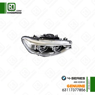 چراغ جلو LED تو کروم سمت شاگرد بی ام دبلیو 430i xdriveو 2014 تا 2017 جنیون 63117377856