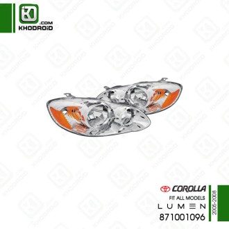 چراغ جلو اسپرتی تو کروم تویوتا کرولا 2005 تا 2008 لومن 871001096