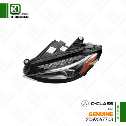 چراغ جلو فابریکی سمت راننده مرسدس بنز C300و 2015 تا 2018 جنیون 2059067703