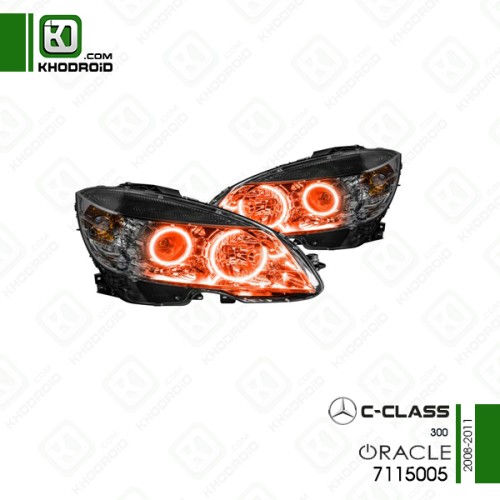 چراغ جلو هالوژن تو رنگی مرسدس بنز C300و 2008 تا 2011 اوراکل لایتینگ 7115005
