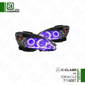چراغ جلو هالوژن تو رنگی مرسدس بنز C300و 2008 تا 2011 اوراکل لایتینگ 7115007