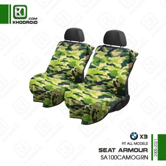 روکش صندلی سفارشی بی ام و x3 و 2005 تا 2021 seat armour و SA100CAMOGRN